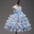 thumbnail image 5 of AOMPMSDX Girls Dresses Children's Sleeveless Performance Dress Flower Beautiful Girl Princess Dress For Kids Girl Wedding Dress 5 Years-6 Years, 5 of 5
