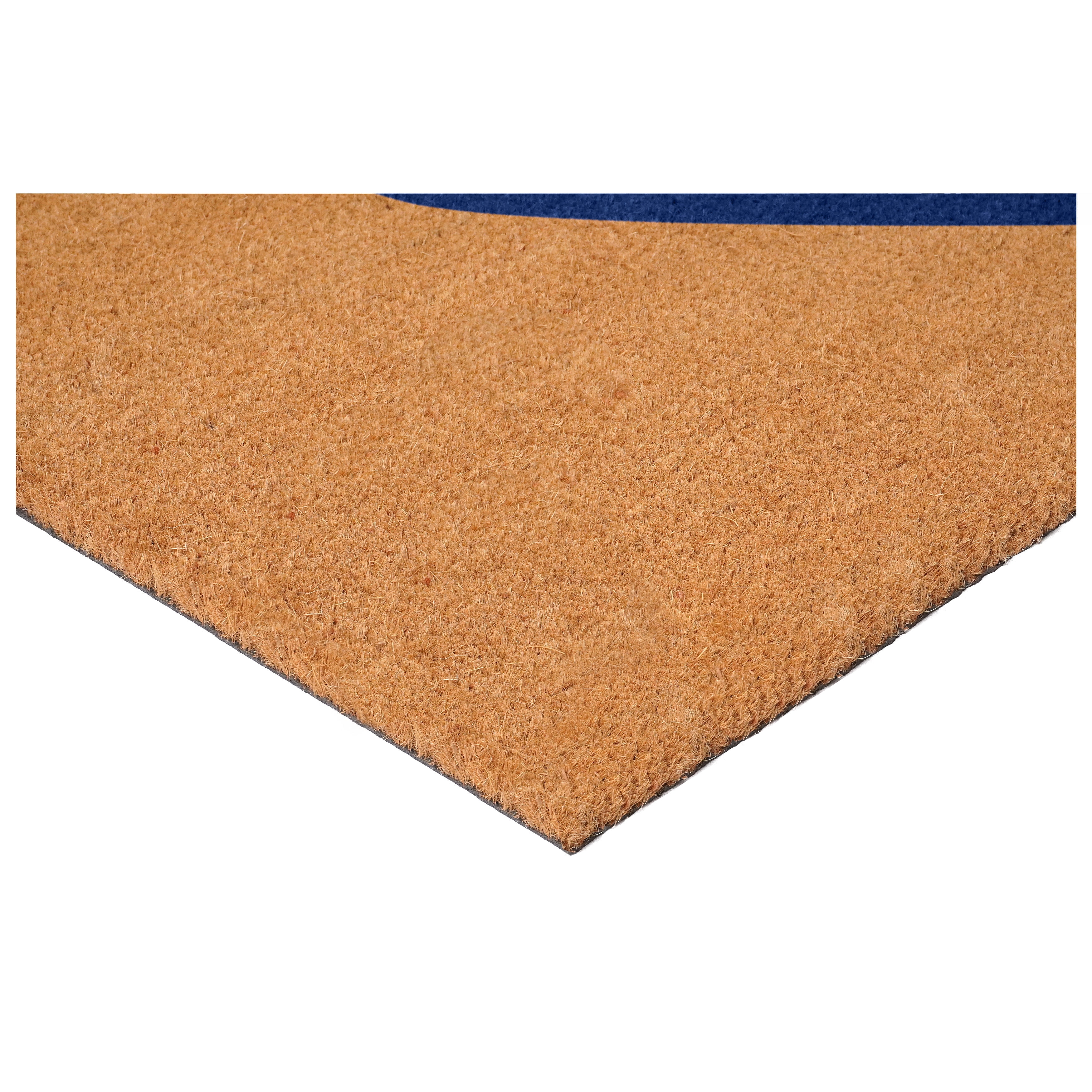 Calloway Mills Dark Blue Heart Doormat, 24" x 48"