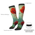 thumbnail image 4 of Goofa Hummingbird Floral Paradise Pattern Adult Stockings, Color-Block Knee High Socks, Comfortable and Breathable, Soft and Stretchable, Sports, and Decoration, 4 of 6