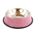 thumbnail image 4 of Stainless Steel Pet Bowl Portable Replacement Round Stackable Shockproof Replacing Animal Odorless Coated Household Pets Feeding Dish, 4 of 9