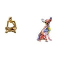 thumbnail image 1 of Figura de lector abstracto, estatua de pensador de resina, figura decorativa coleccionable de perro, escultura artesanal, adecuada para el hogar, la o, 1 of 8
