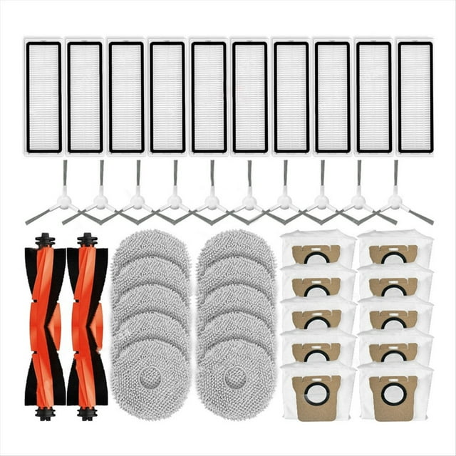 Para Robot Vacuum X20+ / X20 Plus Piezas de Repuesto Accesorios Cepillo Lateral Principal Filtro Hepa Paño de Fregona Bolsa para el Polvo