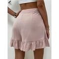 thumbnail image 6 of PULLIMORE Womens High Waist Shorts Baggy Ruffle Wide Leg Pleated Summer Hot Pants (XL, White), 6 of 6