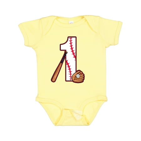 

Inktastic Baseball First Birthday- One Year Old Gift Baby Boy or Baby Girl Bodysuit