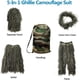 thumbnail image 4 of Traje Ghillie 5 en 1 con capucha, chaqueta y pantalones - Ropa de camuflaje 3D para adultos, poliéster ligero, incluye bolsa para llevar, 4 of 4