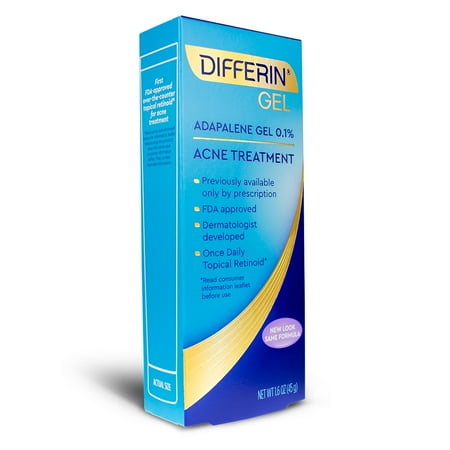 Differin Adapalene Prescription Strength Retinoid Gel 0.1% Acne Treatment (up to 90 Day supply), 45 (Best Product For Melasma)