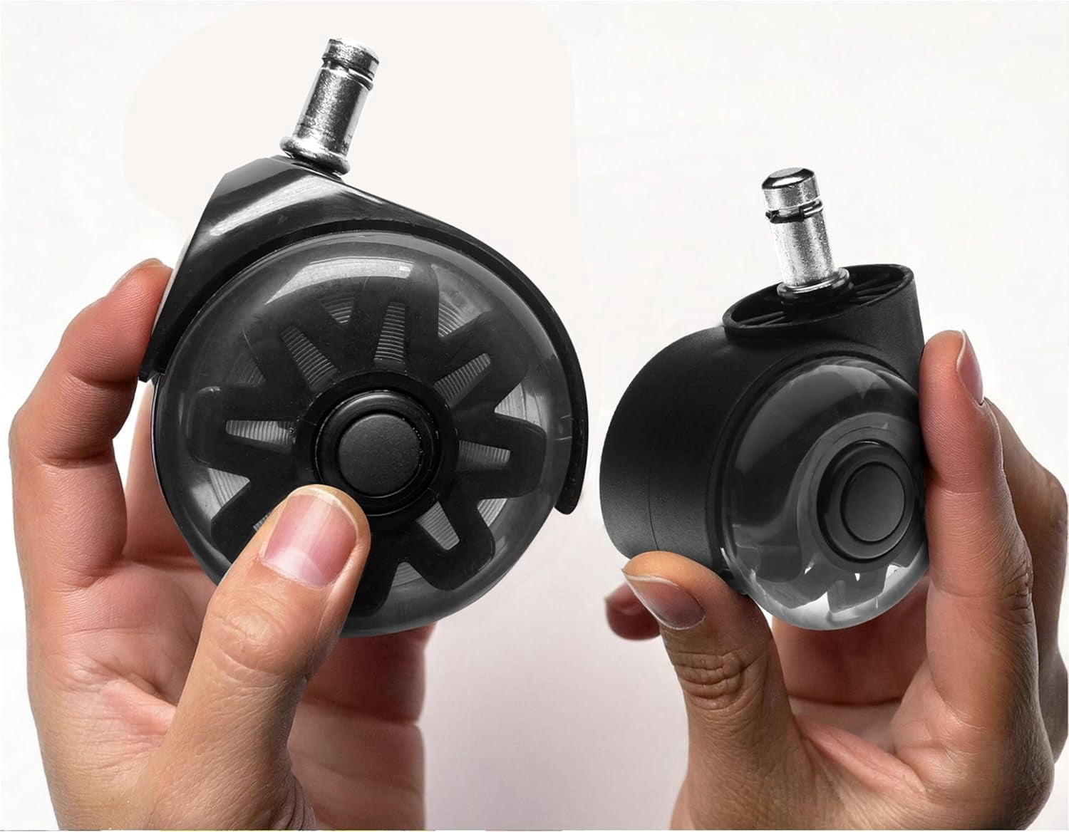 3-inch double-row office chair wheels (5-pack) high-quality rubber casters suitable for all floors