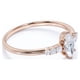 thumbnail image 4 of JeenMata Anillo de Compromiso Elegante de Talla Marquesa en Oro Rosa de 18 K sobre Plata, 4 of 6