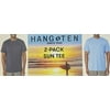 Hang Ten Men's 2 Pack Short Sleeve UPF50+ Stretch Sun T-Shirt, Blue/Light Blue M