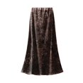 thumbnail image 1 of Falda midi fluida de ante para mujer: elegante, suave, tallas M/L, versátil para el día a día y las vacaciones, para llevar en cualquier época del año., 1 of 3