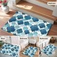 thumbnail image 5 of Area Rug 2 x 3 Ft, Blue Geometric Moroccan Indoor Accent Bathroom Rugs for Kitchen/Laundry Room, Abstract Art Blue Ombre Modern Washable Non-Slip Runner Floor Mat for Entryway, Living Room, 5 of 8