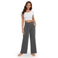 thumbnail image 5 of SOMER Wide Leg Yoga Pants for Women High Waisted Casual Loose Sweatpants Flowy Pants with Pockets, 5 of 6