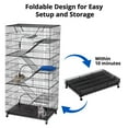 thumbnail image 5 of SINGES 6-Tier Large 77" Cat Cage Kennels Indoor Metal Wire Cat Playpen with Cat Bed, 5 of 10