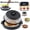 Black, variant on JOGGEIL 10.7 Inch Black Microwave Splatter Cover with Anti-scald Base, Plastic & Silicone Vented Collapsible Guard,2 in 1 Strainer Basket & Tray,Dishwasher Safe Kitchen Essential Gadget for Meal Prep