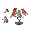 thumbnail image 1 of Adornos de Hierro Con Pájaros Coloridos, Decoración de Pájaros de Metal Vívido Para El Hogar, Oficina, Descritorio, Sala de Estar, Entusiastas del Arte En Vidrio, 1 of 7