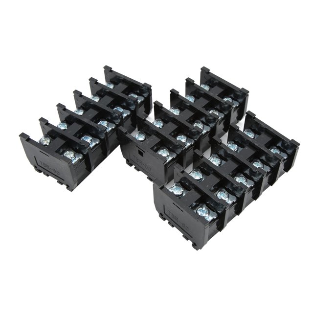 Terminal De Tornillo, Bloque De Terminales Universal De Cobre Galvanizado 60A 60A Para Circuito Electrónico Para Electrodomésticos ANGGREK Rail Base Terminal Strip