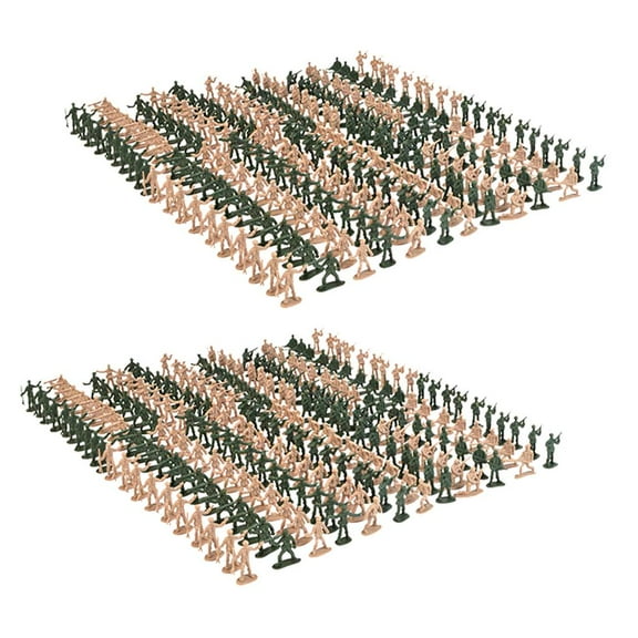 QccHieUs 72 Pieces 1/72 th Miniature Soldiers Figurine Sandtable Layout Diorama Accs