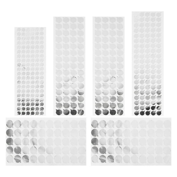 DEEPCRAFF foil sealing stickers Self-adhesive Sticker Silver 6 Sheets