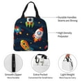 thumbnail image 3 of Bingfone Spaceships and Stars Print Lunch Bag Insulated Lunch Box, Small Leakproof Cooler Food Lunch Containers Reusable High Capacity Lunch Tote Bags for Work, Travel, Outdoor, 3 of 5