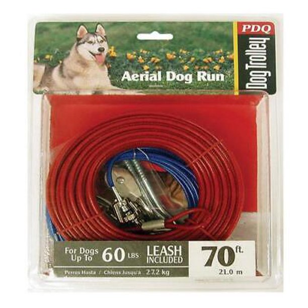 Boss Pet PDQ Red TieOut Vinyl Coated Cable Dog Tie Out Large