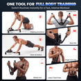 thumbnail image 4 of FEMCHIC Twister Arm Trainer, 3 in 1 Hydraulic Power Chest Workout Equipment w/ Ab Roller Wheels and Hooks, Adjustable 22-440lbs Chest Expander for Men Women, Home Gym for Full Body Training, 4 of 9