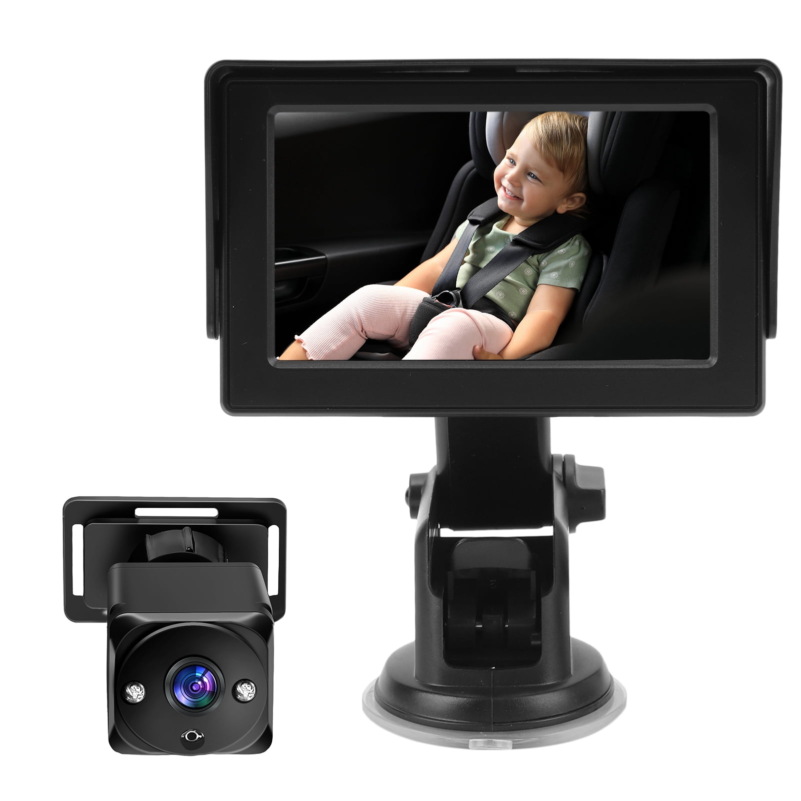 Car Cleaning Baby Car Camera 4.3 Monitor Wide View Night Vision