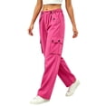 thumbnail image 3 of Fengqque Womens Hiking Pants Lightweight Waterproof Cargo Pants with Pockets Camping Trekking Trousers Hot Pink S, 3 of 5