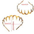 thumbnail image 2 of ESTONE Women Girls Zig-Zag Long Tooth Headband Plastic Resin Non-Slip Comb Hair Hoop, 2 of 11