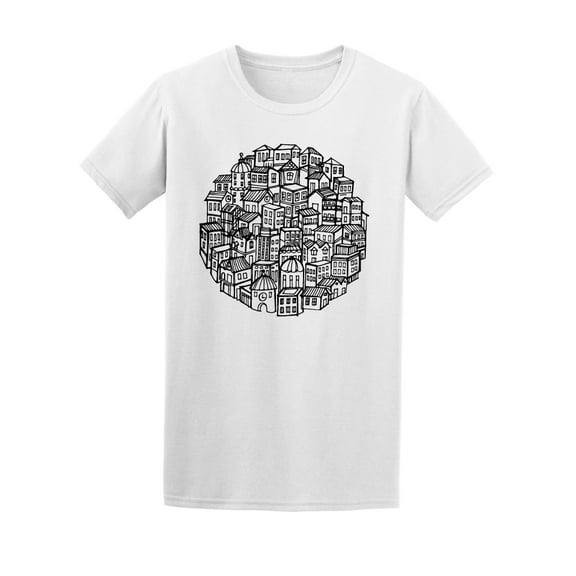 City House Doodles T-Shirt Men -Image by Shutterstock, Male Large
