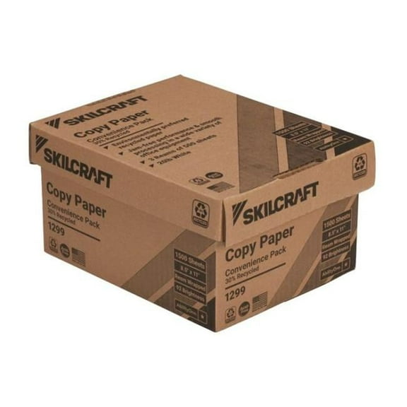 AbilityOne NSN7111299 7530017111299 30 Percent Post-Consumer Recycled Convenience Copy Paper - Ream Wrapped
