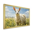 thumbnail image 2 of Designart "Patterns in Goat Pasture II" Animals Framed Wall Art Decor - Modern Farmhouse White Goat Entryway Framed Wall Art, 2 of 6