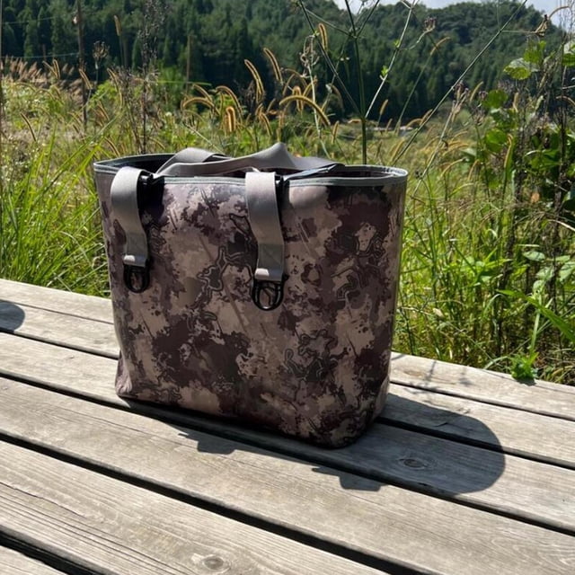 Cesta de picnic Bolso de lona plegable de gran capacidad con tapa Contenedor de alimentos L Cola Cesta de cocina de picnic