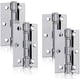 thumbnail image 1 of (2 pares) Bisagras de cojinetes de bolas de cromo pulido de 2 pulgadas, bisagras de acero para puertas de madera, 1 of 5