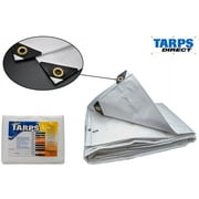 Harpster Tarps 7 x 10 Heavy Duty White 6 oz. Poly Tarp 12 Mil