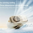 thumbnail image 2 of 2 Pack Portable Silent Mini Bladeless Electric Fan, Portable Silent Mini Bladeless Fan Clip On, Whirlwind Fans for Waist Clips 3 Speed Settings, Outdoor Travel Office (White), 2 of 10
