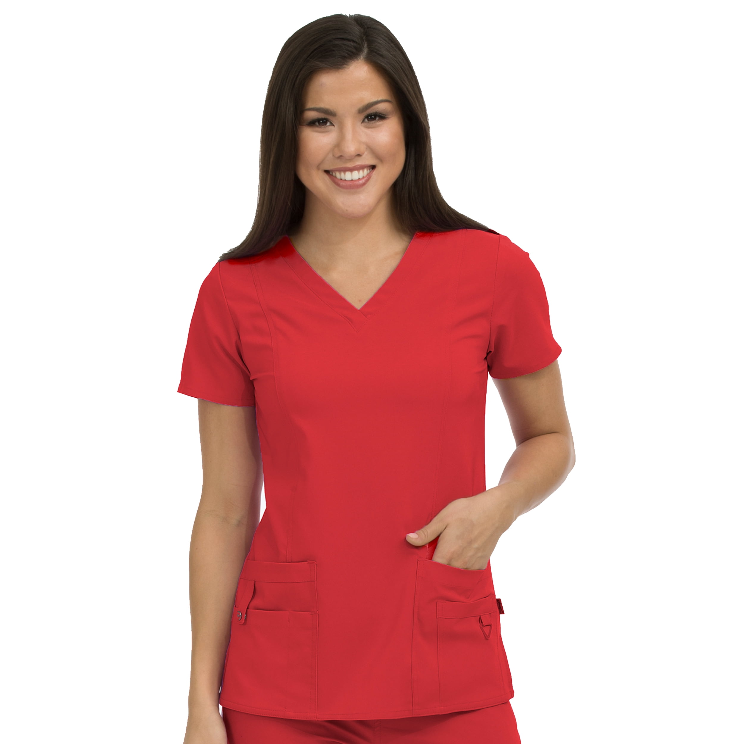 AARON Med Couture Activate Women's VNeck Princess Seam Scrub Top [XS