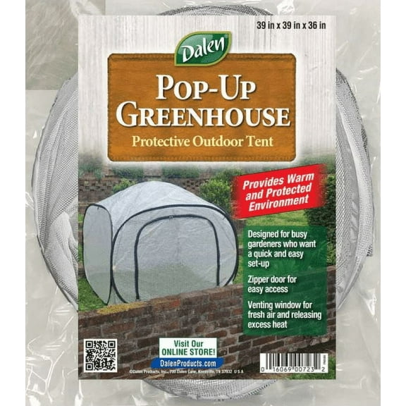 Dalen Pop-Up Mini 39” x 39” x 36” Tent Greenhouse, Easy Setup with Venting Window