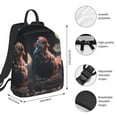 thumbnail image 4 of Daiia White Purple Flower Chicken School Backpack for Men and Women Lightweight Backpack Durable Backpack Water-Resistant,Travel,Work Bag, 4 of 9