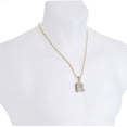 thumbnail image 3 of Iced Hip Hop A - Z Initial Bubble Letter 14K Gold Plated Real Feel Heavy 20" Rope Chain Necklace Set / R / Gold, 3 of 3