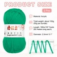 thumbnail image 2 of Uxcell 2Pcs Hilo de ganchillo Verde 4 Ply Hilo de acrílico 100g 197 yardas, 2 of 6