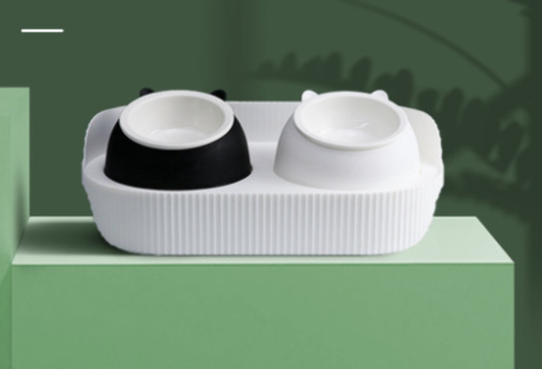 Ceramic Food and Water Bowl Station for Cats