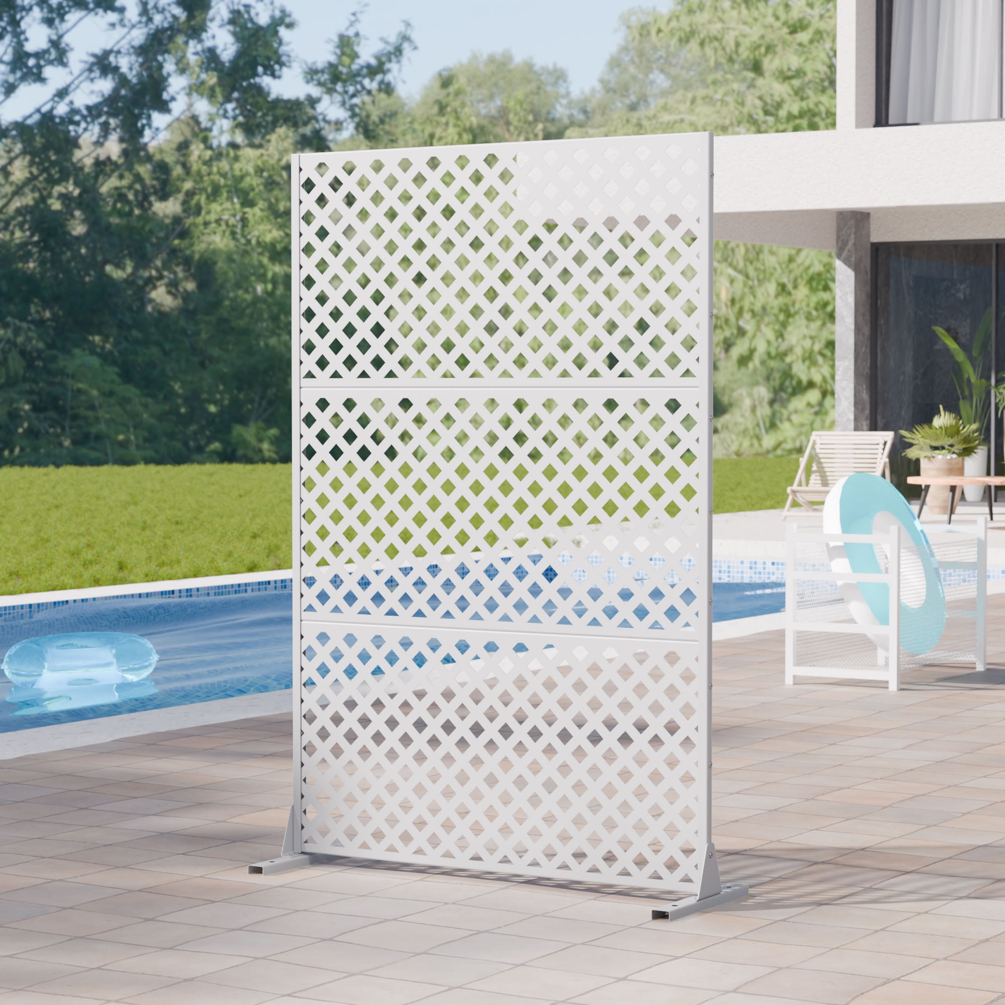 MAYEERTY 3 Panels Outdoor Privacy Screen, Metal Decorative Privacy Fence, Privacy Panel for Patio, Balcony, Backyard, Garden