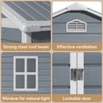 thumbnail image 6 of Aiho 6'x4' Outdoor Plastic Storage Shed with Window, Weather -Resistant, Easy Assembly, Wood-Effect Garden Tool House - Light Gray, 6 of 7