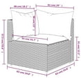 thumbnail image 4 of vidaXL Garden Corner Sofa with Cushions Black Poly Rattan, 4 of 5