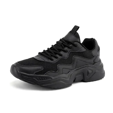 

Women‘s Leisure Faux Leather Sneakers Lightweight Low Top Lace Up Breathable Mesh Casual Shoes Women‘s Sport Shoes
