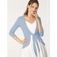 thumbnail image 3 of Cardigan Dobladillo Rizado RebeDe Punto Frente De CorbaPaMujeres Azul claro L, 3 of 6