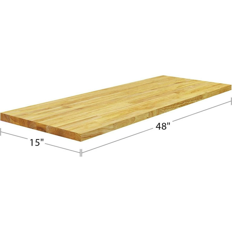 Bilot Floating Shelf Wall Mounted Solid Butcherblock Shelf 15