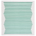 thumbnail image 6 of SAFAVIEH Montauk Amadine Striped Cotton Area Rug, Ivory/Dark Green, 5' x 8', 6 of 10