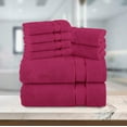 thumbnail image 2 of Cotton 8-Piece Towel Set, Includes 4 Washcloths, 2 Hand Towels and 2 Bath Towels, 100% Turkish Cotton - Highly Absorbent and Super Soft Towels for Bathroom, Hot Pink, 2 of 7