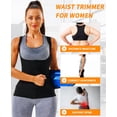 thumbnail image 4 of Sauna Vest for Women Sauna Waist Trainer Vest Workout Sweat Vest with Zipper Heat Trapping Sauna Suits, 4 of 7